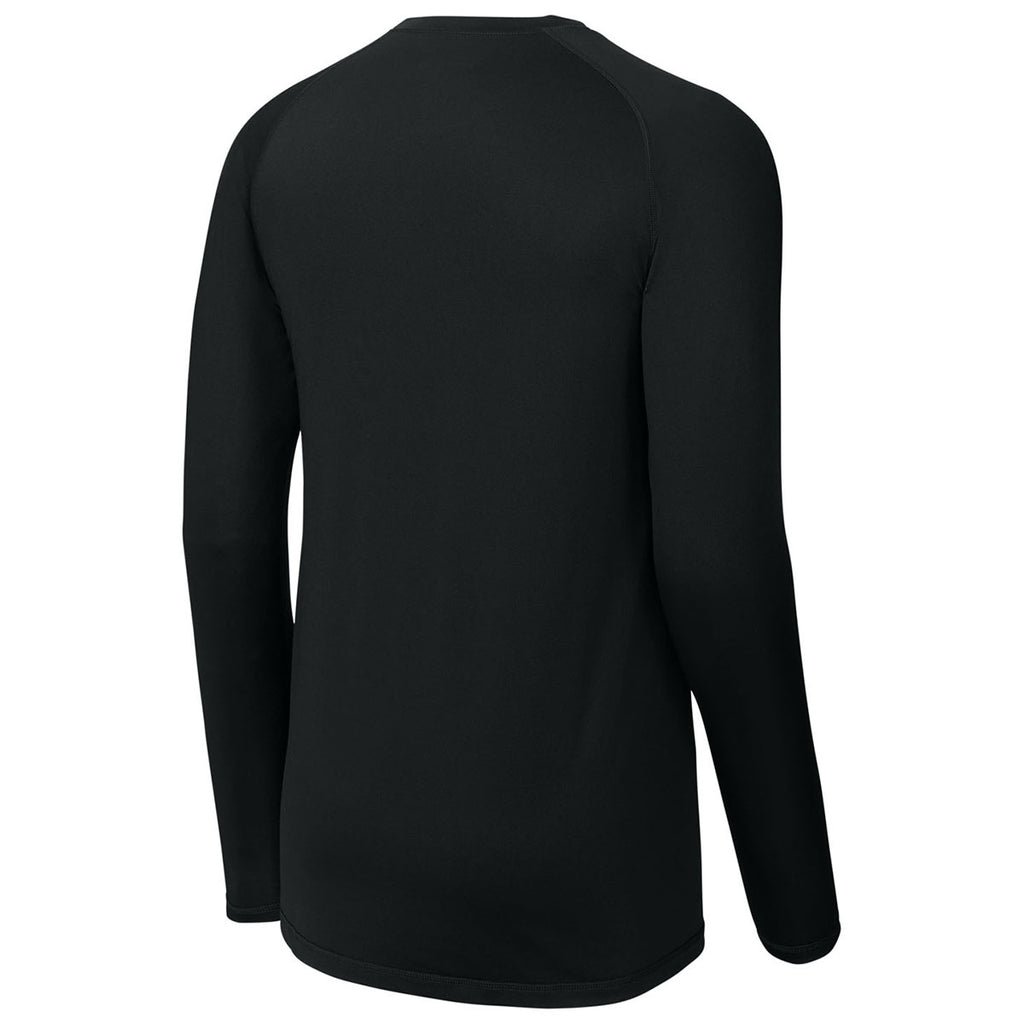 Sport-Tek Men's Black PosiCharge Compression Long Sleeve Tee