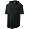 Sport-Tek Men's Black Club Short Sleeve Hoodie