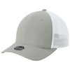 Sport-Tek Silver/White Stretch-Tek Mesh Back Cap