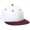 Sport-Tek White/Maroon/White Impact Mesh Stretch-Tek Cap