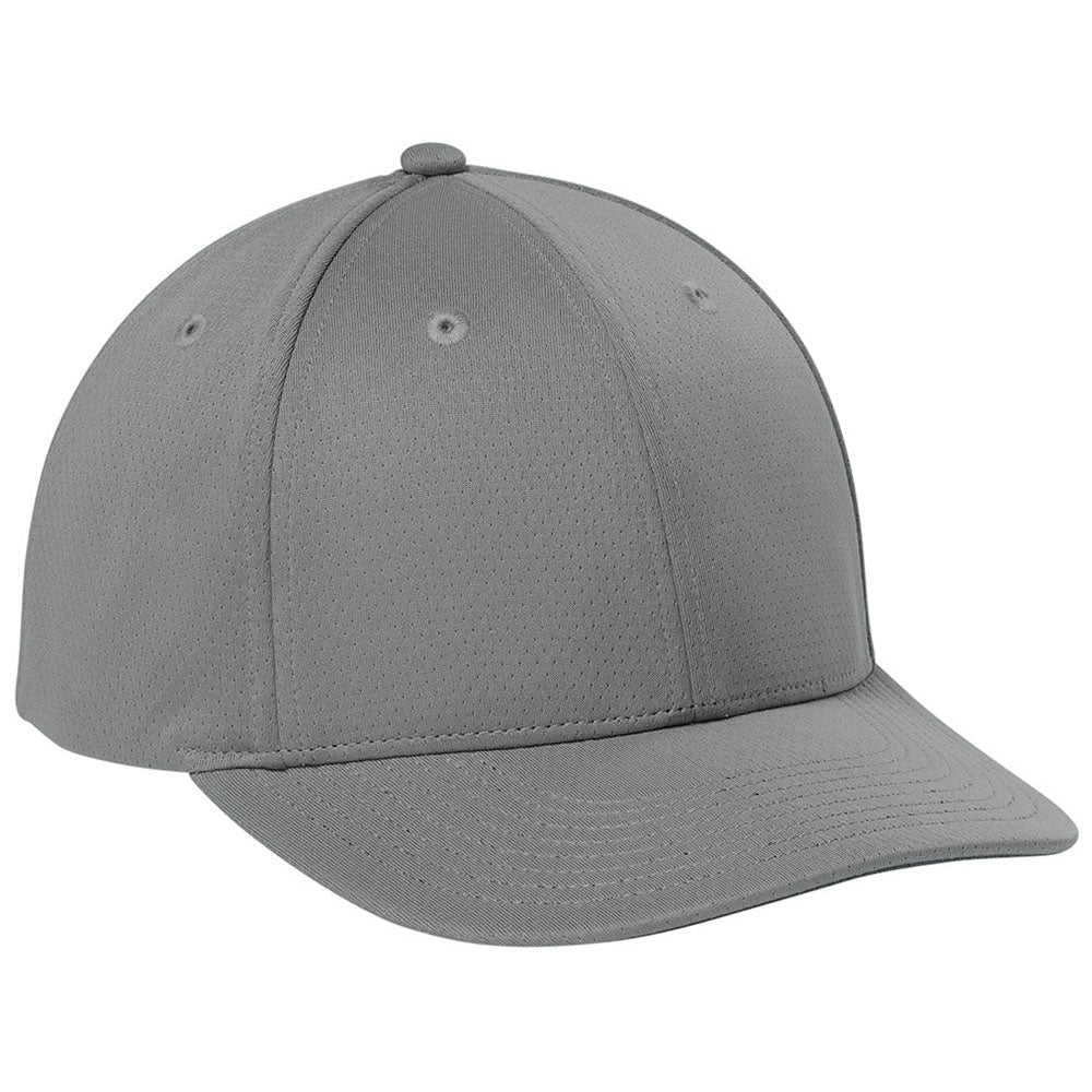 Sport-Tek Grey Concrete Impact Mesh Stretch-Tek Adjustable Cap