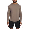 UNRL Men's Taupe Streamline Performance Long Sleeve