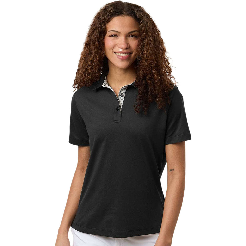 Swannies Women's Black Heather Ella Polo