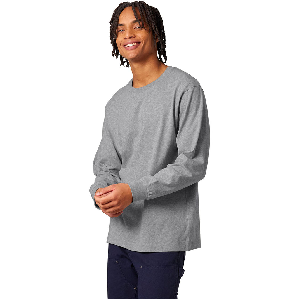 Stanley/Stella Unisex Heather Grey Freestyler Heavyweight Long Sleeve Tee