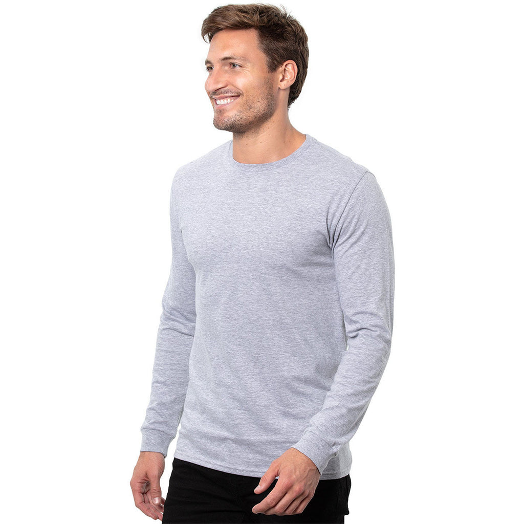 Threadfast Apparel Men's Heather Grey Epic Long Sleeve T-Shirt