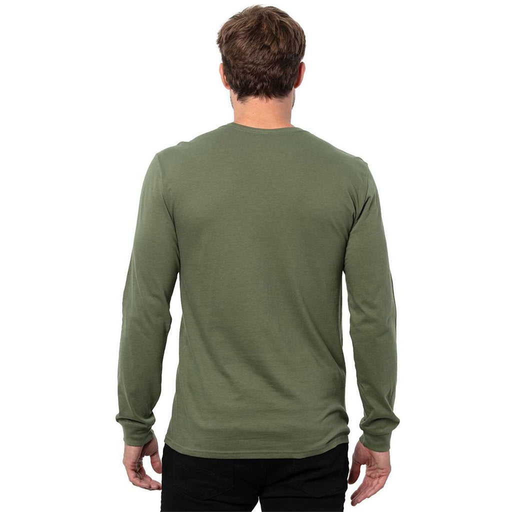 Threadfast Apparel Men's Military Green Epic Long Sleeve T-Shirt