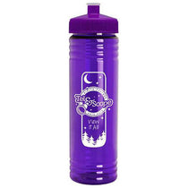 Garyline Transparent Violet Slim Fit Bottle with Push-Pull Lid - 24 oz.