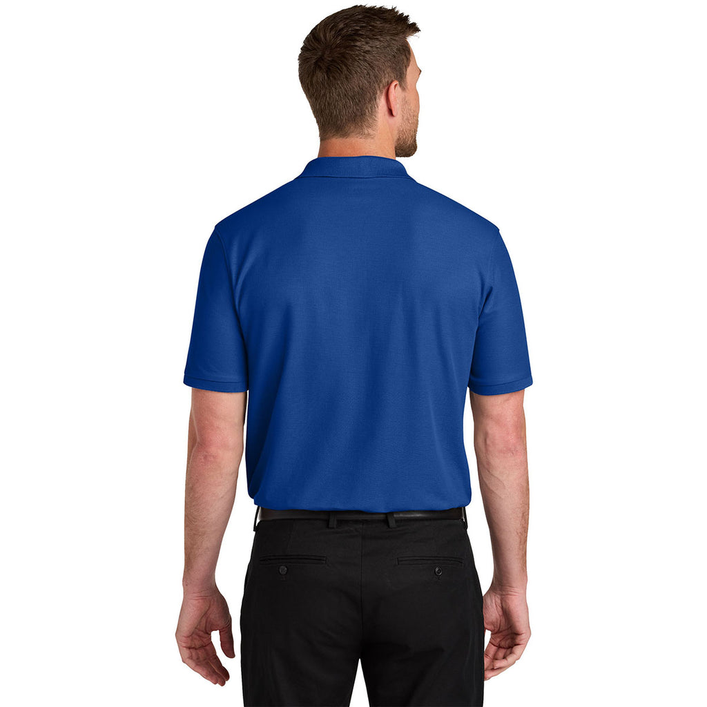 Port Authority Men's True Royal Tall Wearever Signature Pique Pocket Polo