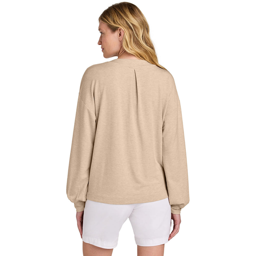 TravisMathew Women's Natural Heather Long Weekend V-Neck