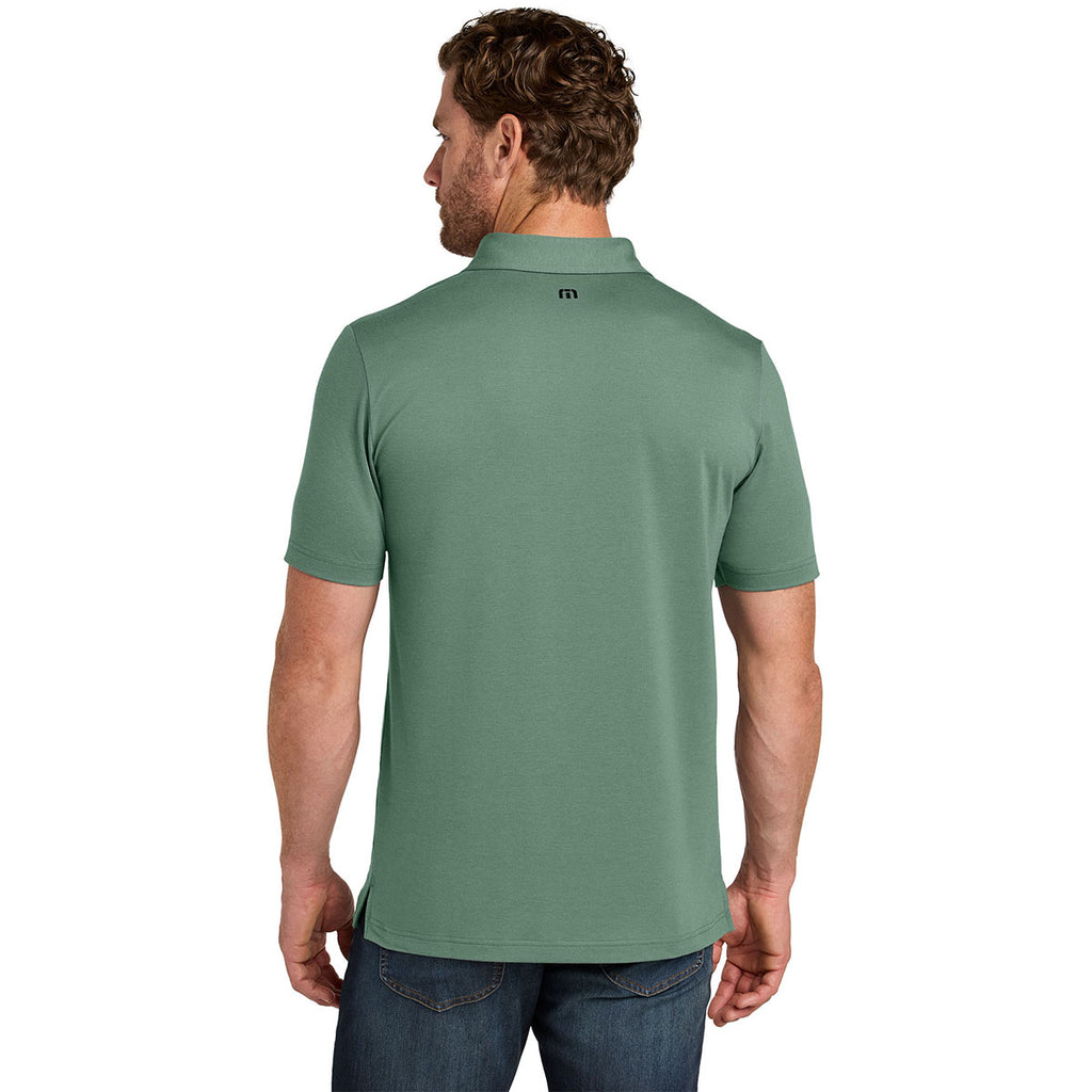 TravisMathew Men's Laurel Green Glenview Solid Polo