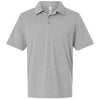 Team 365 Men's Athletic Heather/White Relay Heathered Stripe Polo