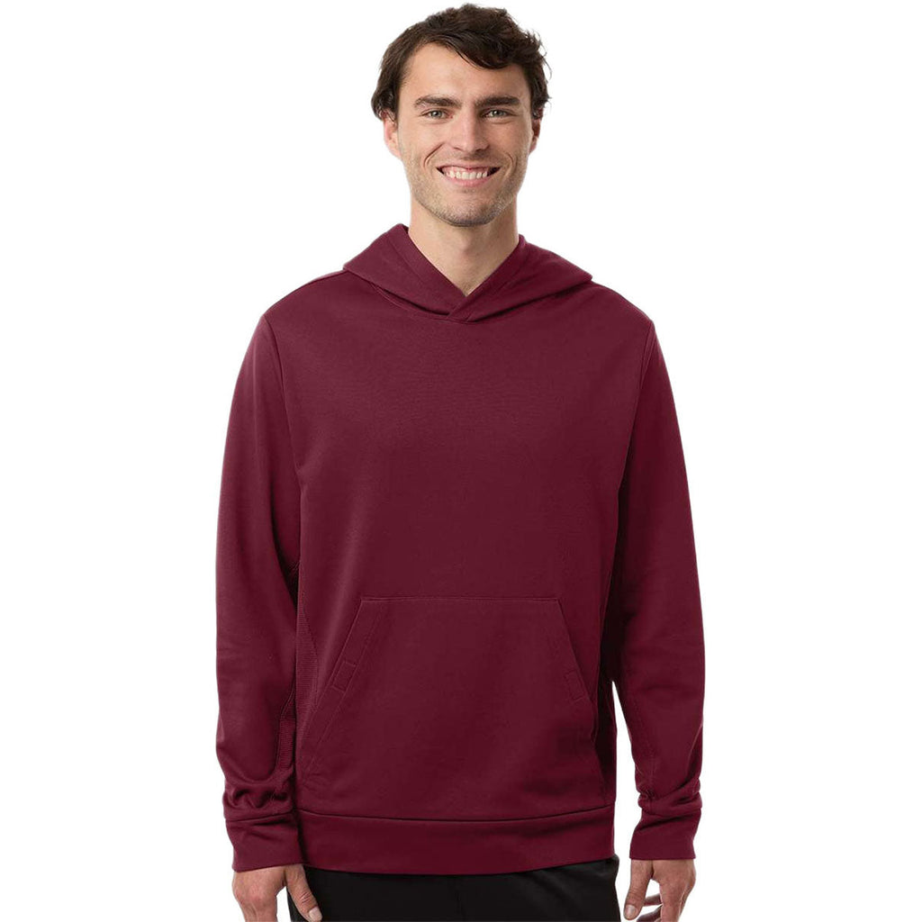 Team 365 Unisex Sport Maroon Squad Hooded Tech Fleece Pullover