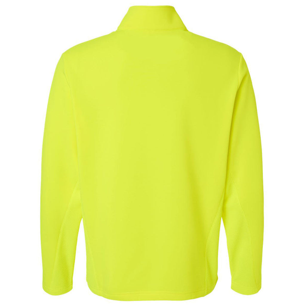 Team 365 Unisex Safety Yellow Squad Cadet Quarter-Zip Tech Fleece Pullover