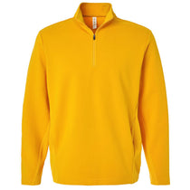 Team 365 Unisex Sport Athletic Gold Squad Cadet Quarter-Zip Tech Fleece Pullover