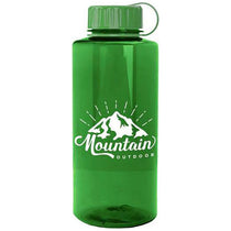 Garyline Transparent Green Mountaineer Tritan Bottle with Tethered Lid - 36 oz.