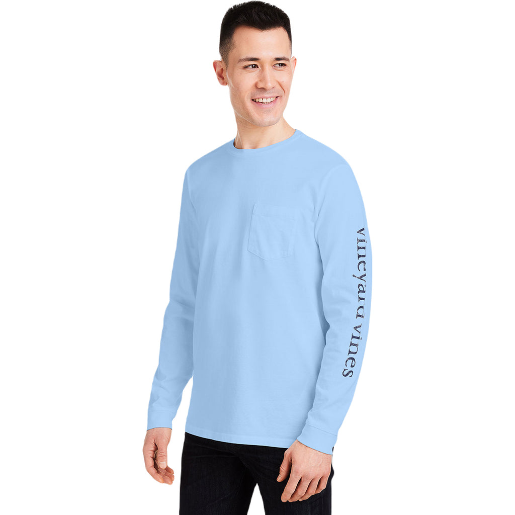 Vineyard Vines Unisex Jake Blue/Blue Blazer Long Sleeve Pocket T-Shirt