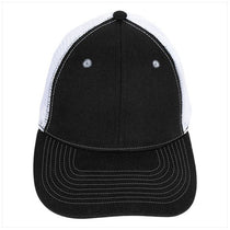 Koozie Black/White Mid-Profile Accent Mesh Snapback Cap