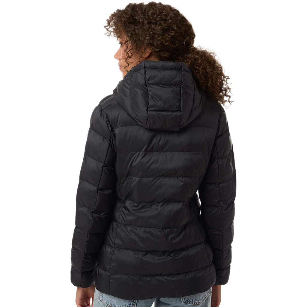 Weatherproof Women's Black Lightweight Poly-Filled Hooded Puffer Jacket