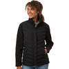 Weatherproof Women's Black Mixed Media Chevron Jacket