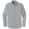 Port Authority Men's Gusty Grey Long Sleeve Nailhead Easy Care Shirt