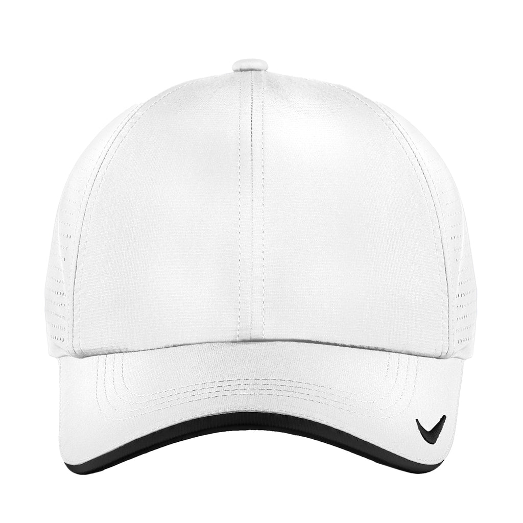 Nike White Dri-FIT Perforated Performance Cap