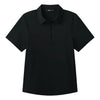 UNRL Women Black Short Sleeve Pique Pro Polo