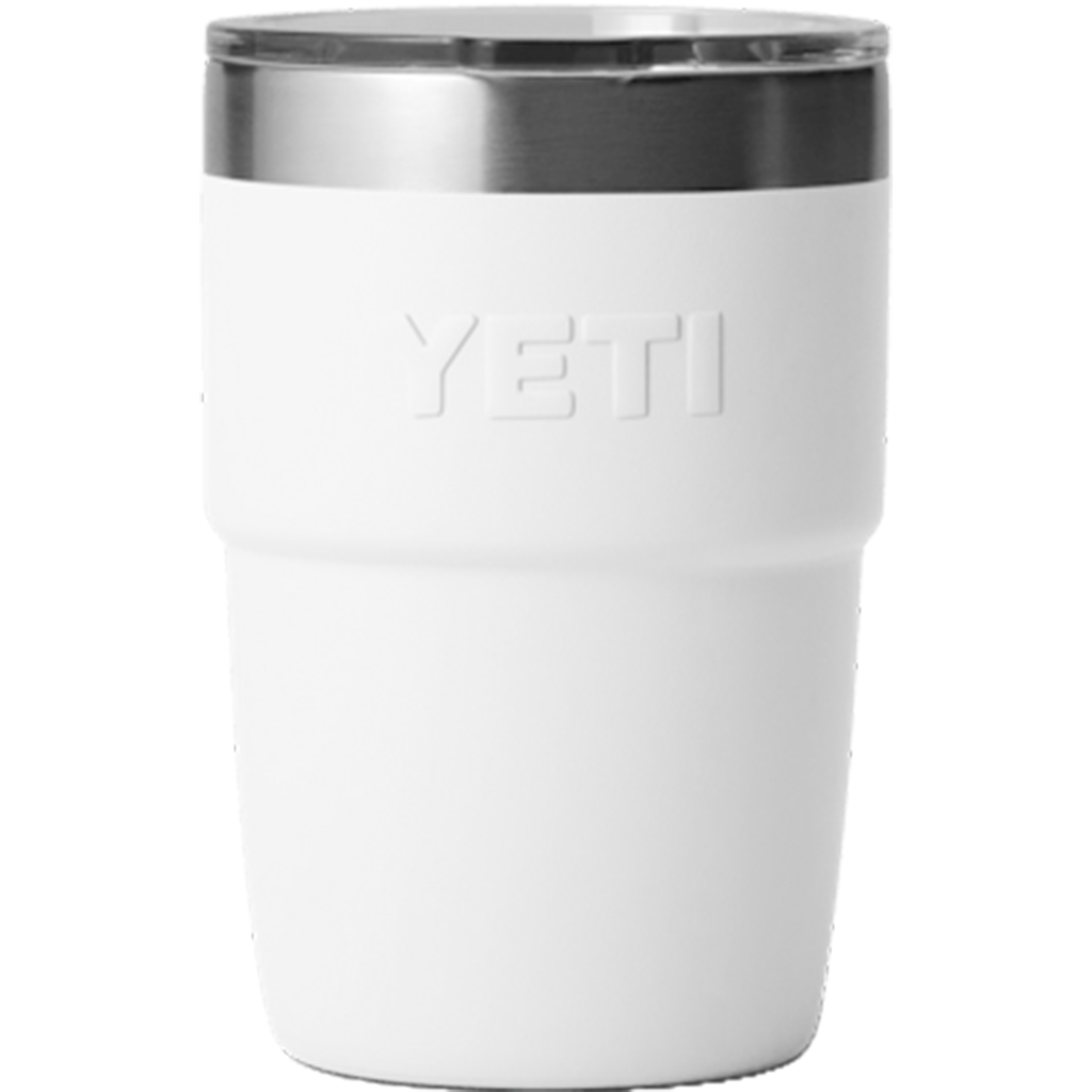 YETI White Rambler 8 oz Stackable Cup with Durasip Ceramic Lining