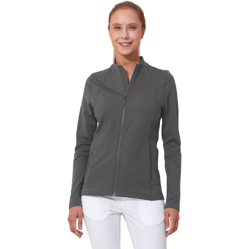 Levelwear Women's Heather Charcoal Mesa Full Zip