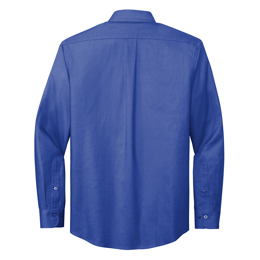 Brooks Brothers Men's Cobalt Blue Tall Wrinkle-Free Stretch Nailhead Shirt