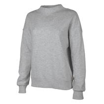 Charles River Women's Heather Grey Willow Mock-Neck Sweatshirt