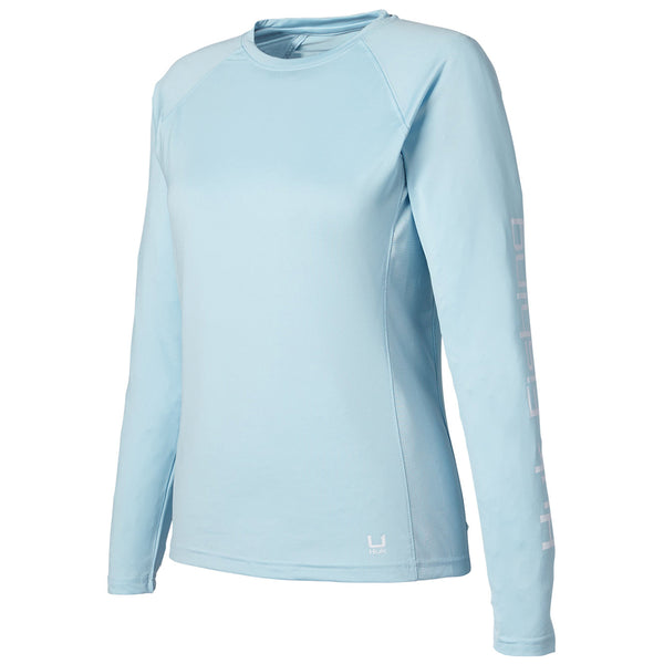 Chemise Huk Performance Femme – Manches Longues Bleu Gelée – Légère & Respirante – Taille L
