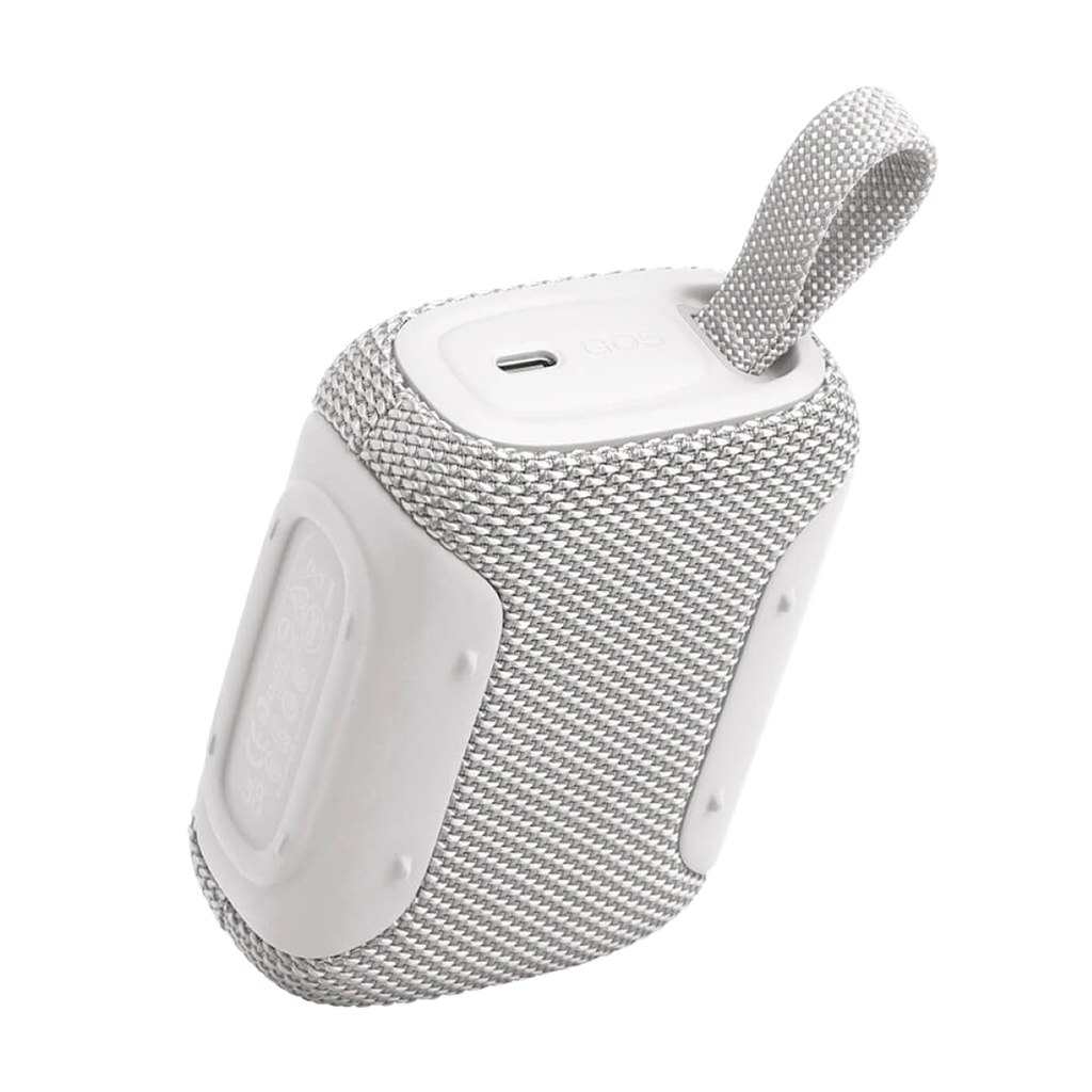 JBL White Go 5 Portable Bluetooth Speaker