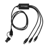 Prime Line Black 3-in-1 Charging Cable with Dual Input