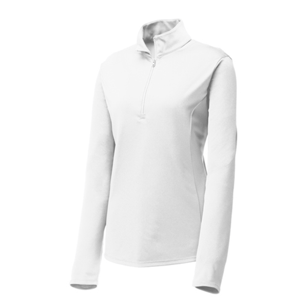 SportTek Women's White PosiCharge Competitor 1/4Zip Pullover