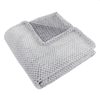 MerchPerks Zusa White with Charcoal Plush Siesta Blanket