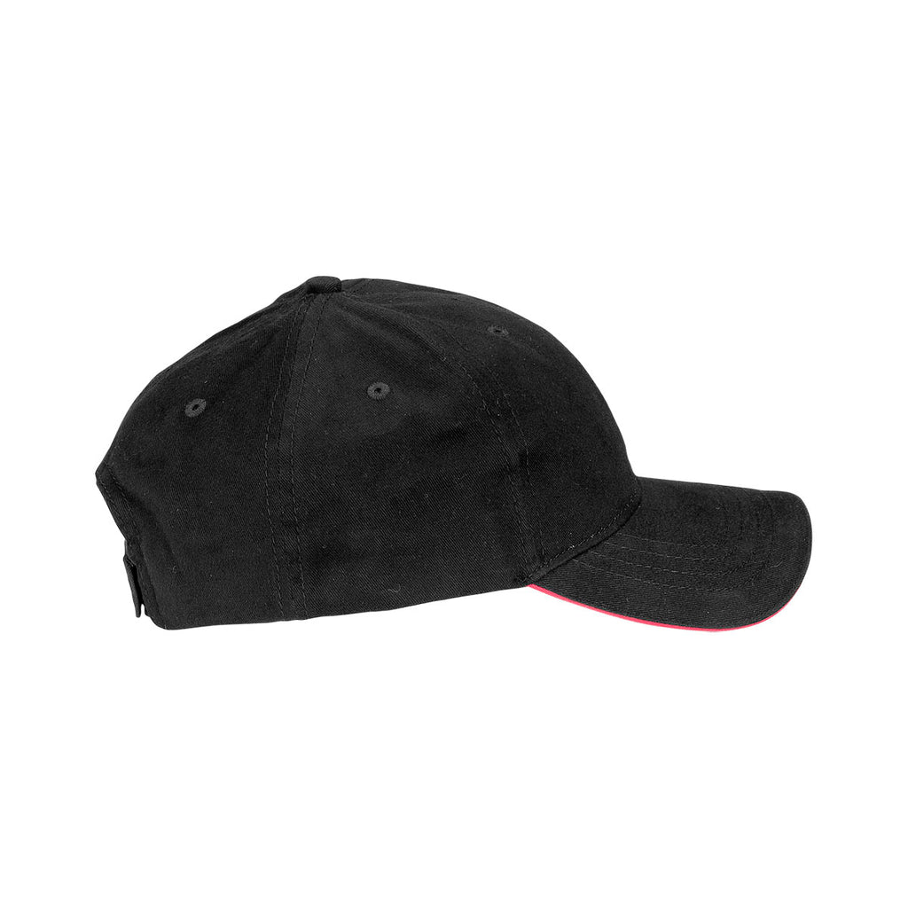 Vantage Black Solid Cap with Sandwich Visor