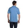 Hanes Men's Carolina Blue 5.2 oz. 50/50 EcoSmart Jersey Knit Polo