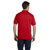 Hanes Men's Deep Red 5.2 oz. 50/50 EcoSmart Jersey Knit Polo