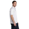 Hanes Men's White 5.2 oz. 50/50 EcoSmart Jersey Knit Polo