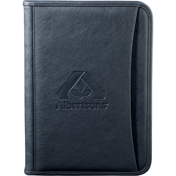 Custom Corporate Leed's Zippered Padfolio Custom Embossed Padfolios