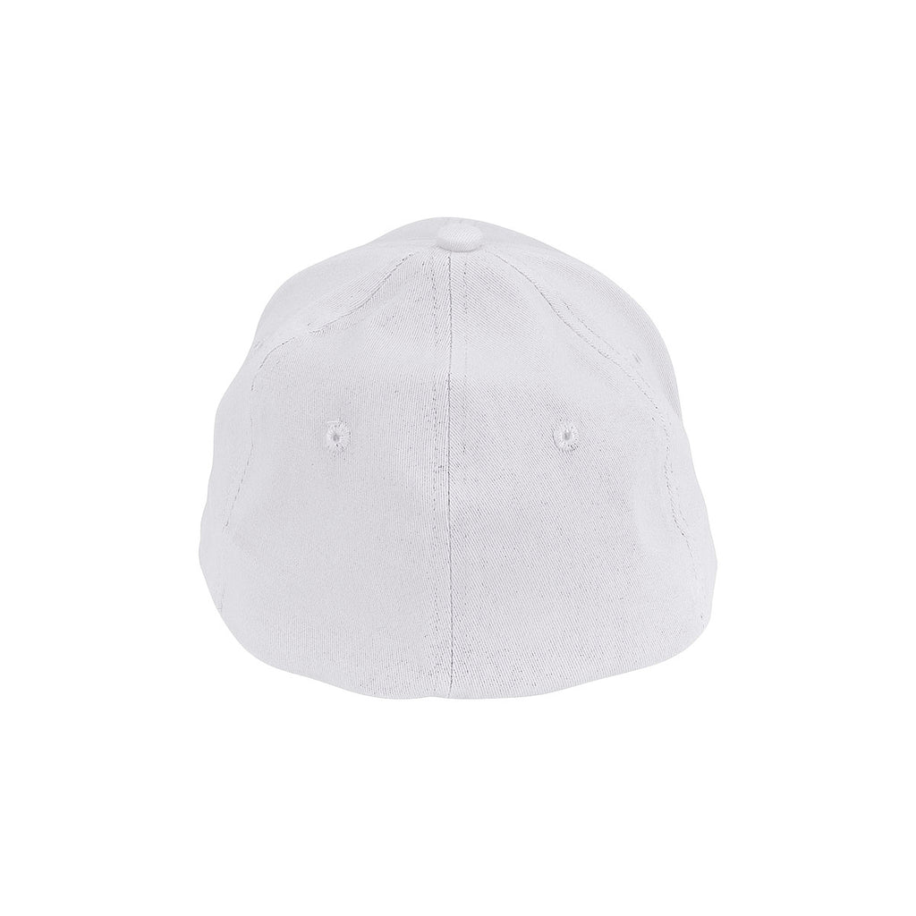 Vantage Men's White Clutch Solid Stretch Fitted Constructed Twill Cap