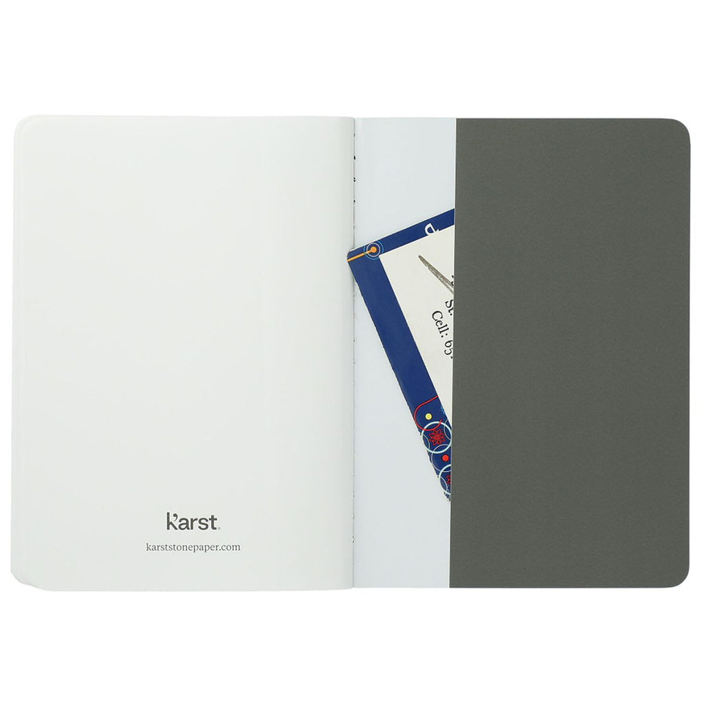 Karst Grey Pocket Stone Paper Notebook - Sample
