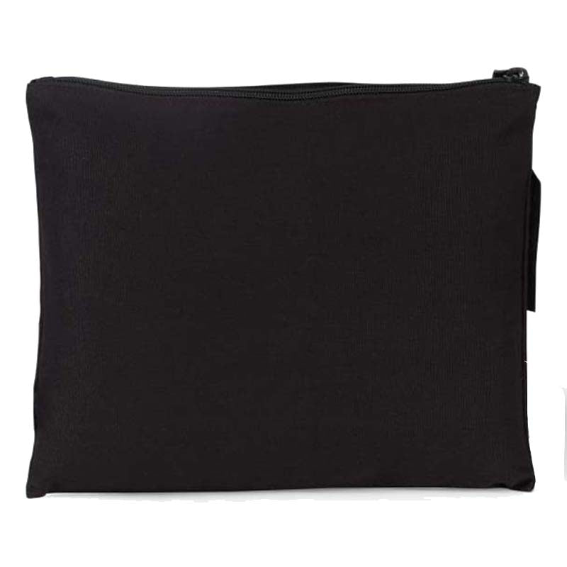 Gemline Avery Black Large Cotton Zippered Pouch