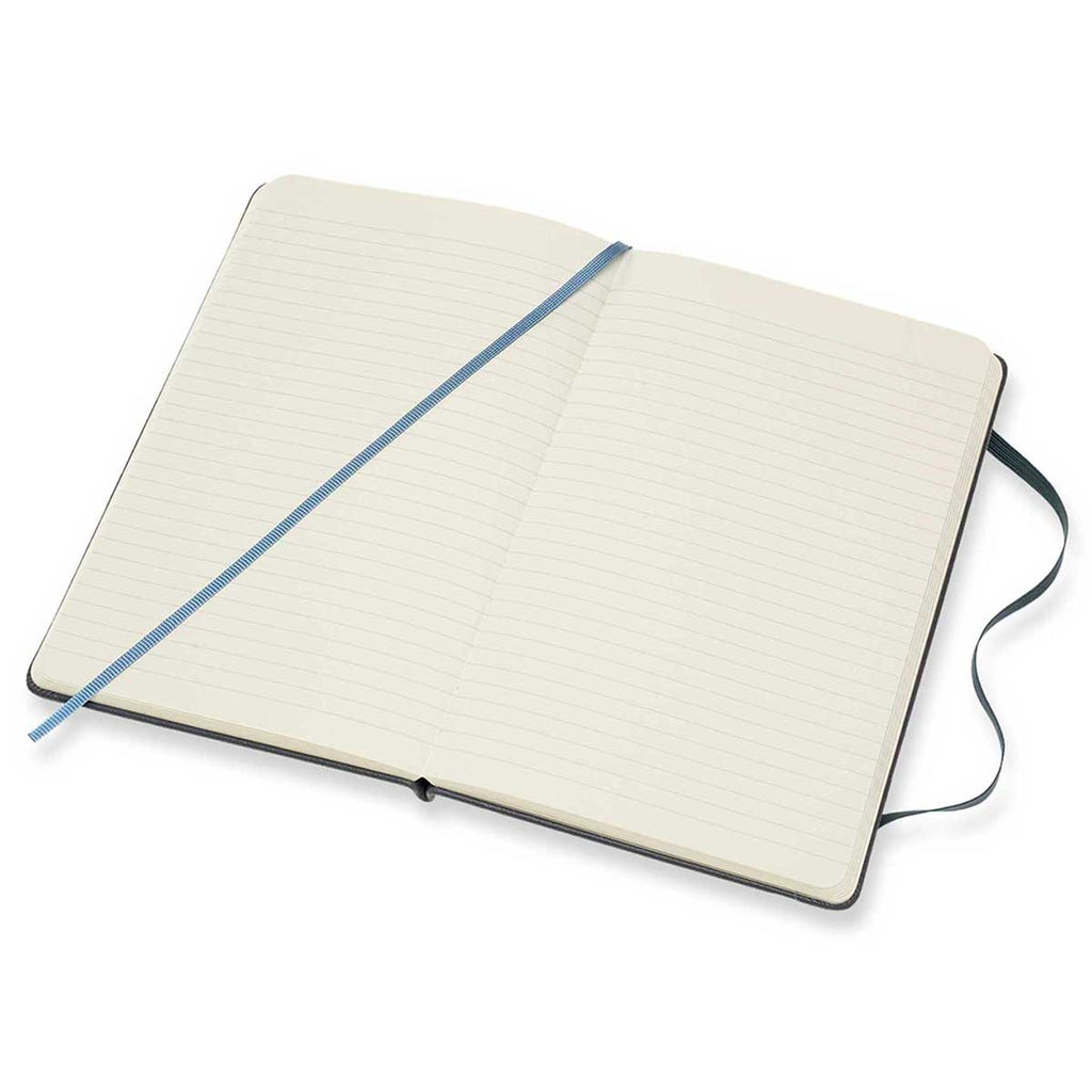 Moleskine Blue Avio Leather Ruled Large Notebook