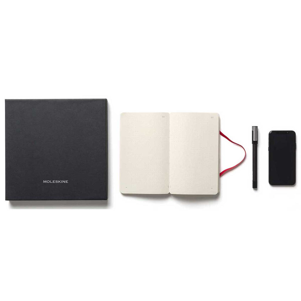 Moleskine Scarlet Red Smart Writing Set Ellipse Dotted Paper