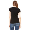 Bella + Canvas Women's Black Stretch Rib Short-Sleeve T-Shirt