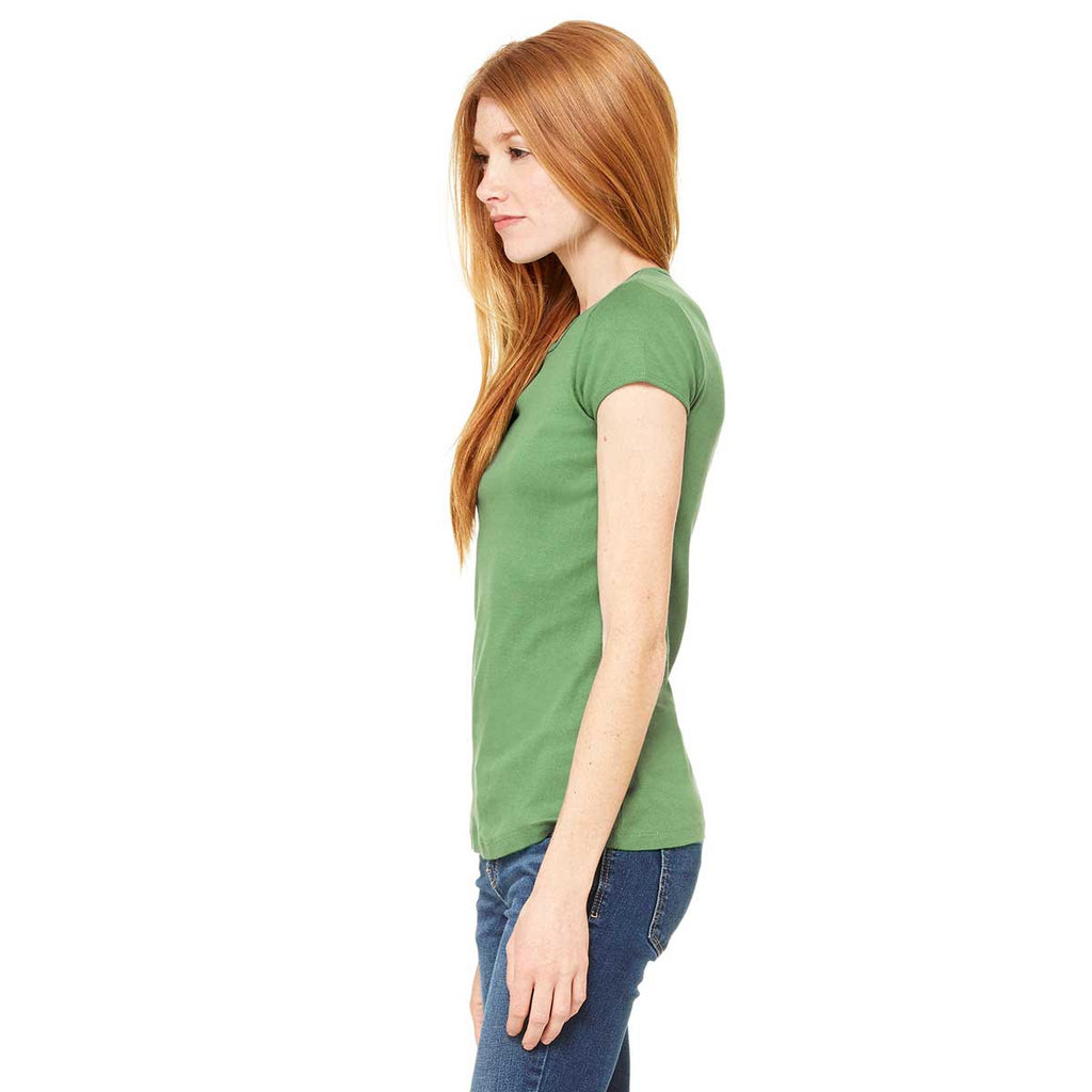 Bella + Canvas Women's Leaf Stretch Rib Short-Sleeve T-Shirt
