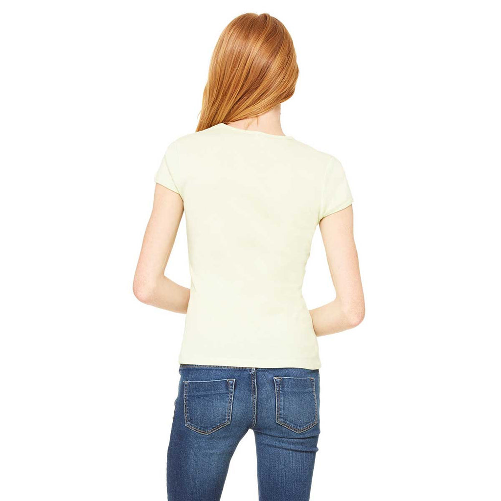 Bella + Canvas Women's Lime Wedge Stretch Rib Short-Sleeve T-Shirt