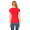 Bella + Canvas Women's Red Stretch Rib Short-Sleeve T-Shirt
