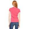 Bella + Canvas Women's Very Pink Stretch Rib Short-Sleeve T-Shirt